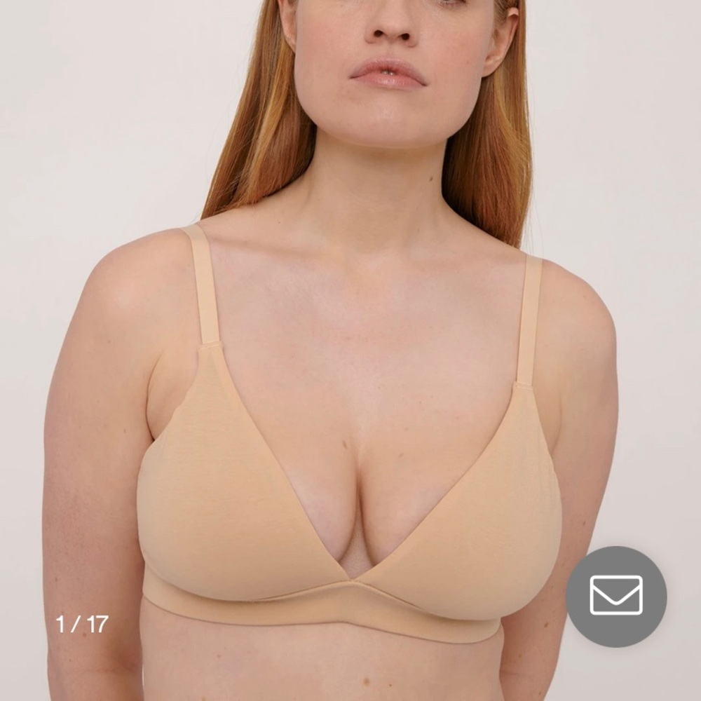 2 Organic basics triangle bras large